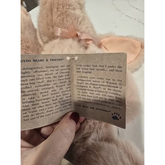 The Boyds Collection J.B. Bean Series Pink Pig 1364 Arms,legs,head,moveable - Picture 6 of 7